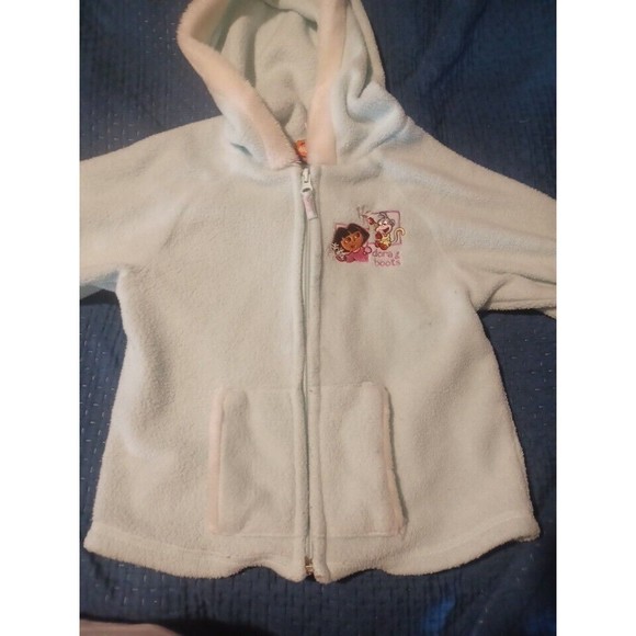 Nickelodeon Dora the Explorer And Boots Girls Fleece Hooded Jacket Size 5 - Picture 2 of 4